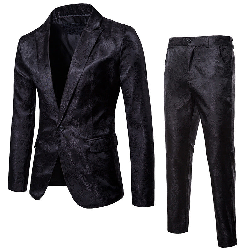 Men's Exquisite Chic Jacquard Suit