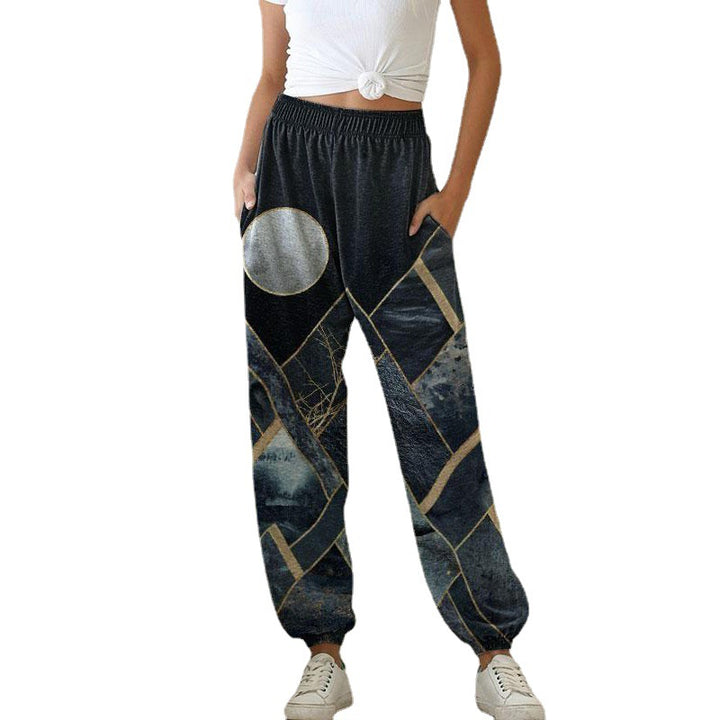 Women geometric print leisure pants Lune London