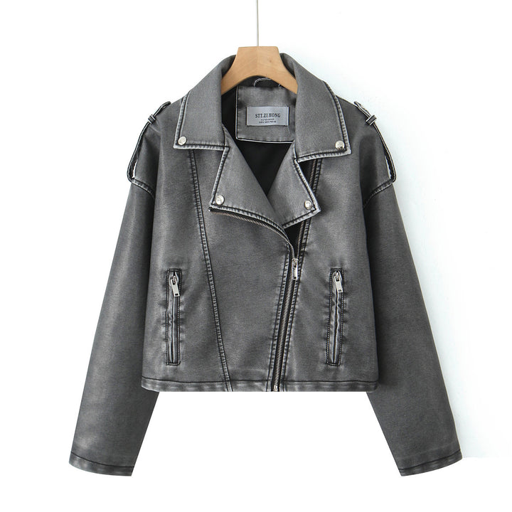 Elegant motorcycle jacket for women with zipper closure and practical pockets Lune London
