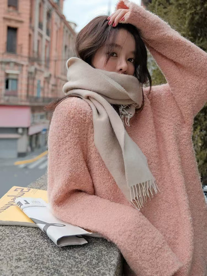 Women Oversized cozy sweater in soft material Lune London