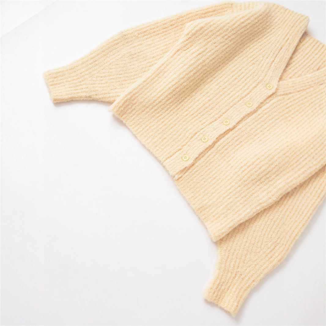 Ladies comfortable knitted cardigan with classic button details Lune London