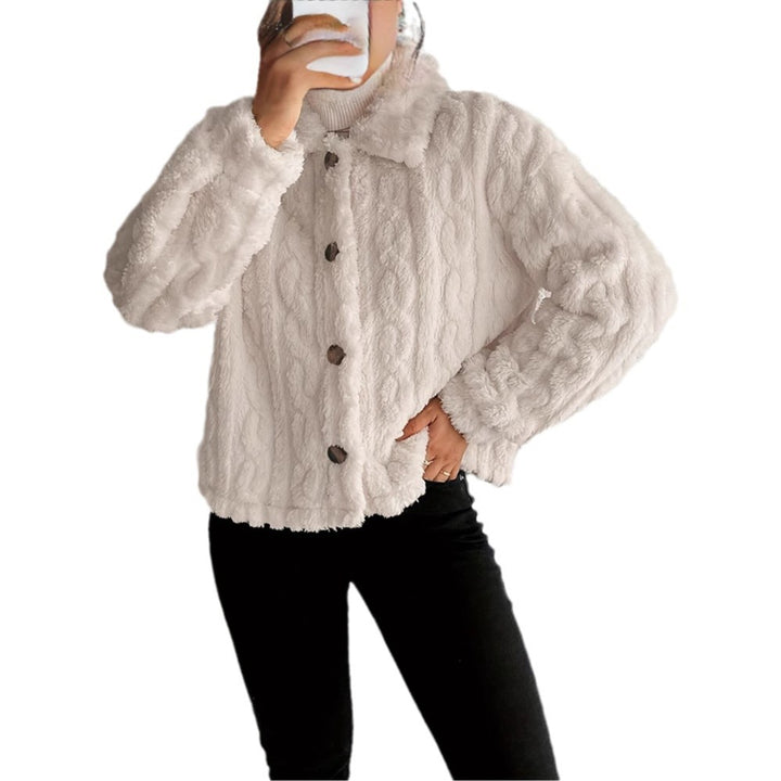 Ladies quilted plush with high collar Lune London