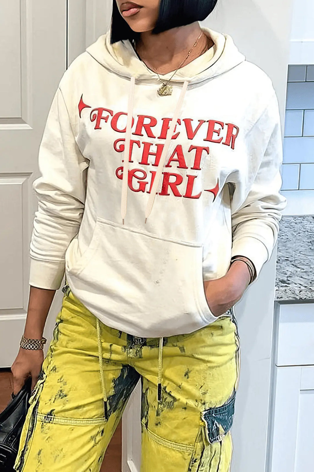 Casual hoodie for women with inspiring print Lune London