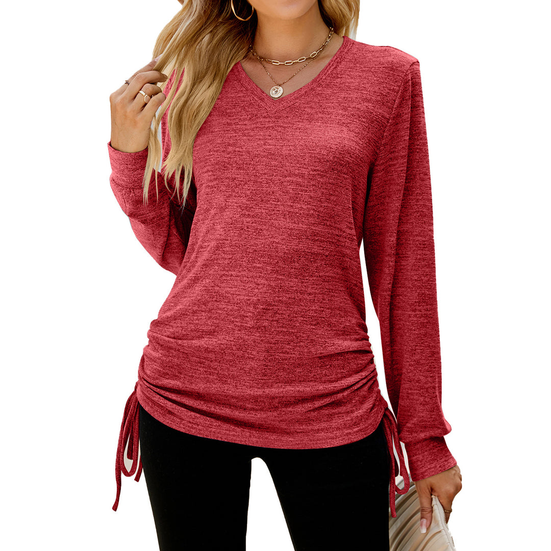 Women Long Sleeve T-shirt with Adjustable Waist Lune London