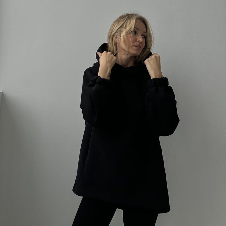 Hooded sweatshirt for women with creative details and casual cut Lune London