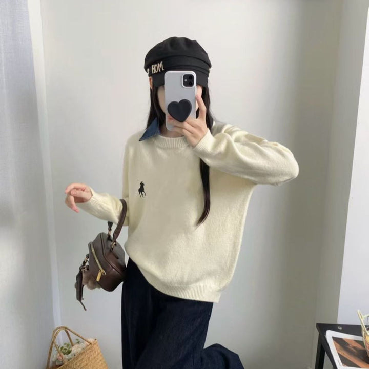 Pull décontracté pour femmes avec structure en maille de haute qualité Chic & Stil