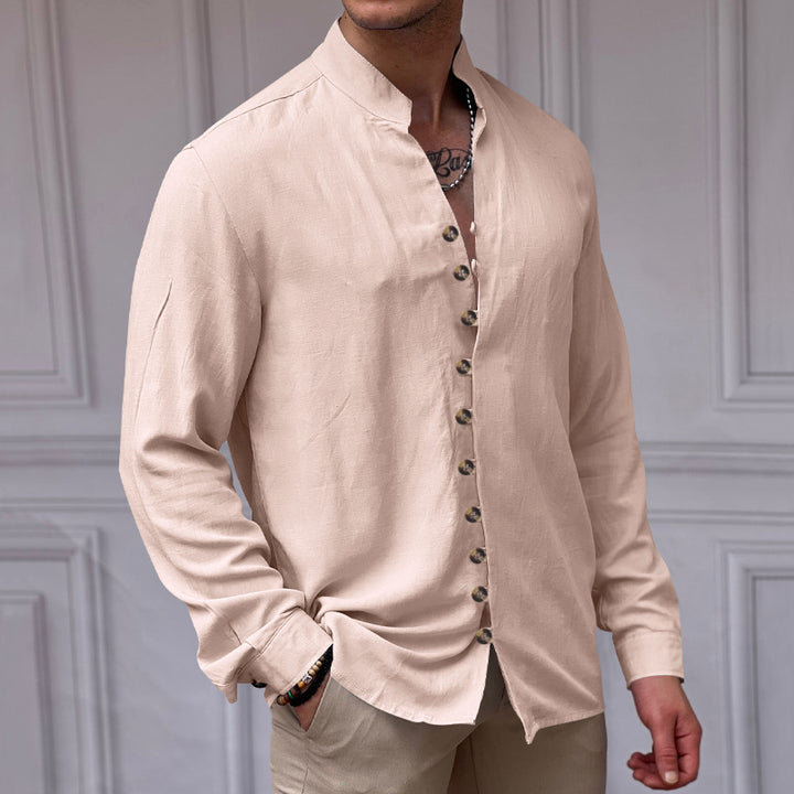 Chic long sleeve shirt for men with button details Lune London
