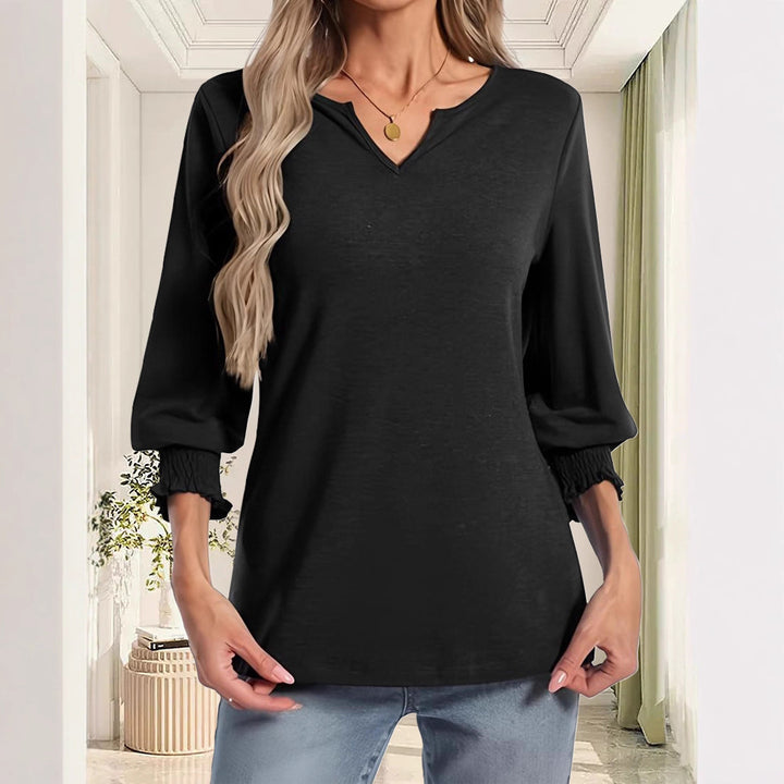 Casual blouse for women with elastic cuff sleeves Lune London