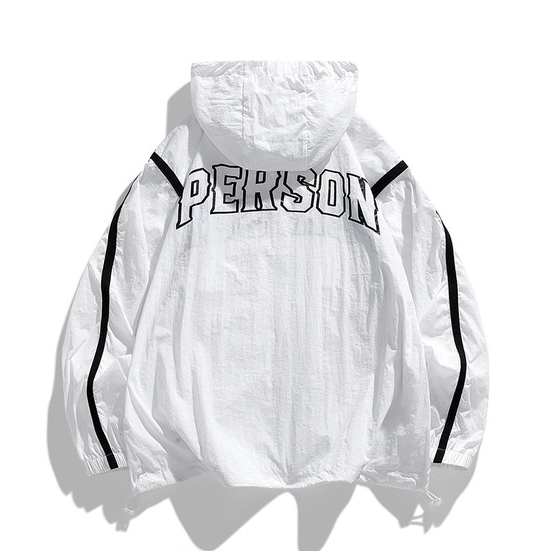 Casual windbreaker jacket for men with adjustable hood Lune London