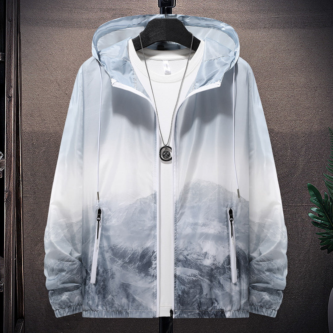 Lightweight jacket for men, windproof and waterproof, with adjustable hood and reflective details Lune London