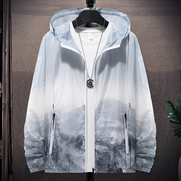 Lightweight jacket for men, windproof and waterproof, with adjustable hood and reflective details Lune London
