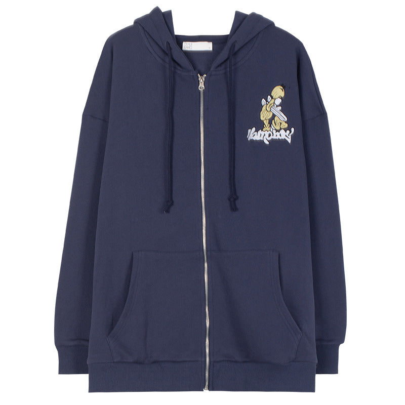 Women's hooded jacket with unique embroidered design Chic & Stil