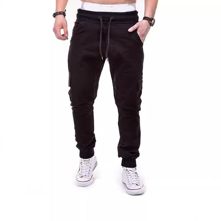 Men's Cargo Pants with Elastic Waistband and Practical Multifunctional Pockets Lune London