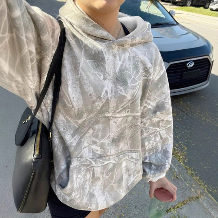 Sweat à capuche décontracté pour femmes avec motif camouflage Chic & Stil