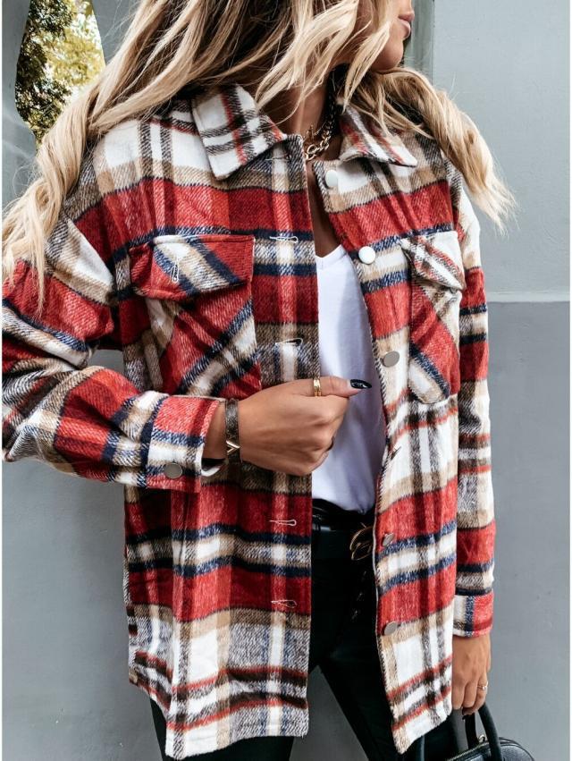 Plaid flannel overshirt for women Lune London
