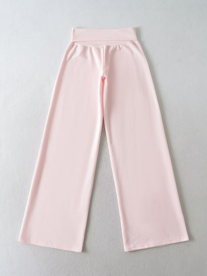 Loose-fitting jogger pants for women with high waist and soft texture Lune London