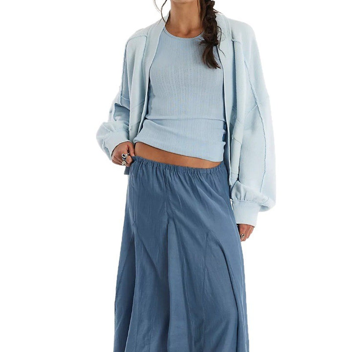 Casual lounge set for women with lace accents and large collar Lune London
