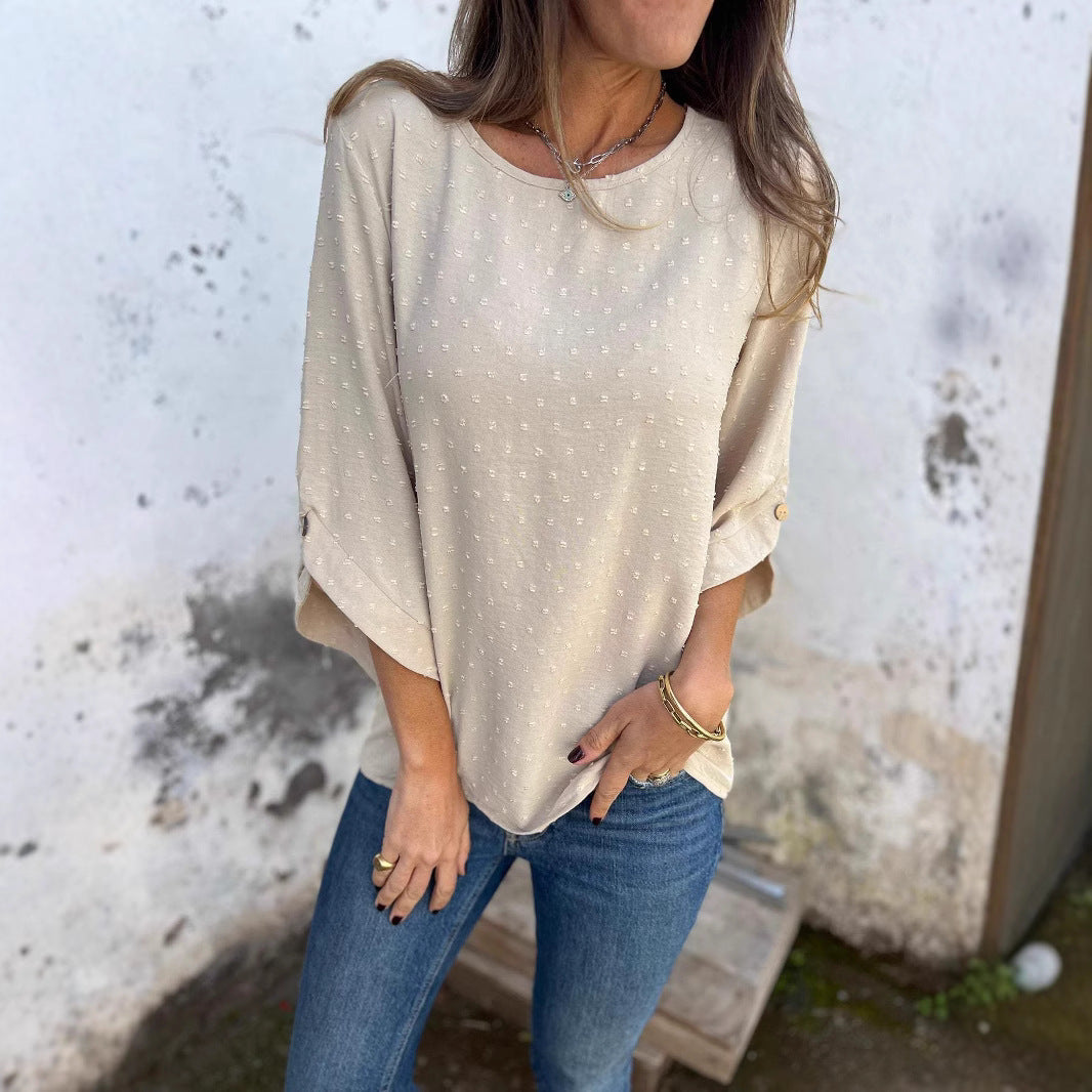 Casual blouse for women with decorative polka dot design Lune London