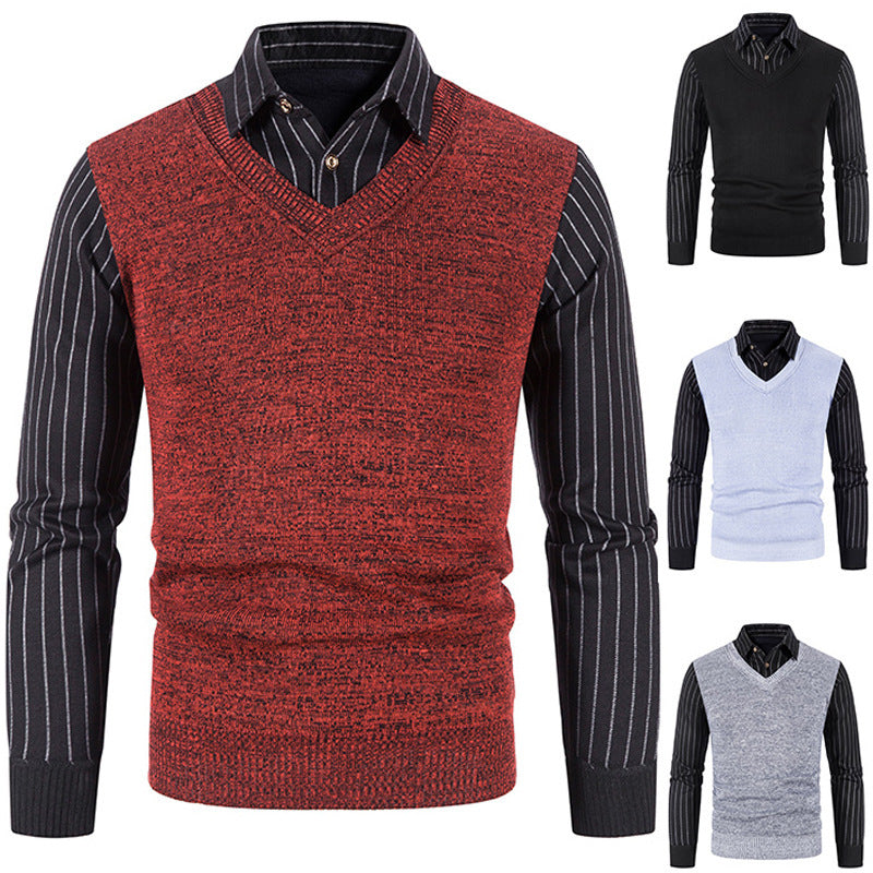 Elegant V-neck sweater for men Lune London