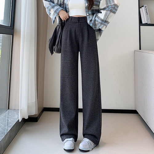 Women's Wide-Leg Creased Trousers Chic & Stil