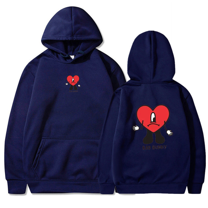 Hooded sweatshirt for women with creative heart pattern Lune London