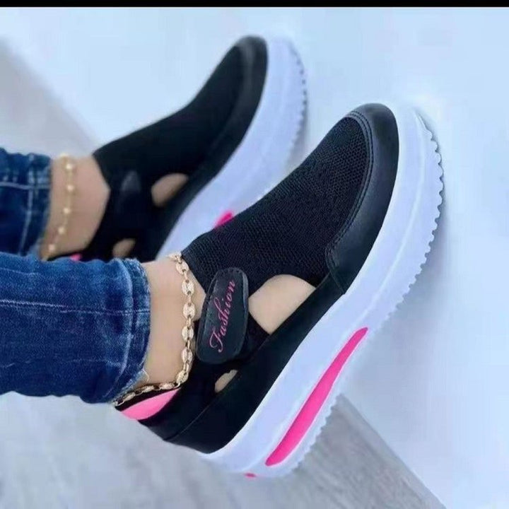 Ladies Lightweight Breathable Slip-On Sneakers Lune London