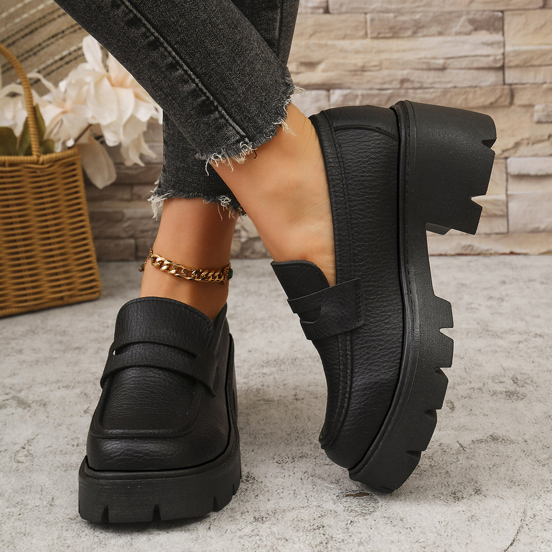Women's platform slippers with non-slip contoured sole and stylish design Lune London