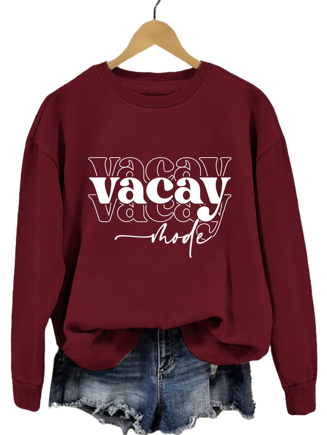 Sweatshirt femme avec lettrage décontracté et coupe décontractée Chic & Stil