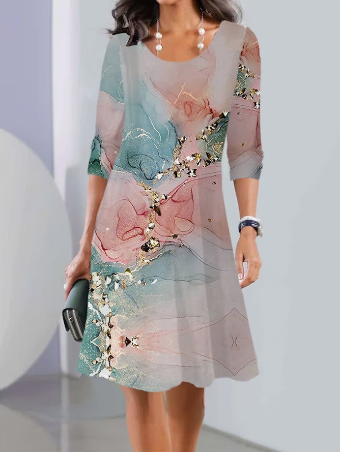 A-line dress for women with a delicate floral pattern Lune London