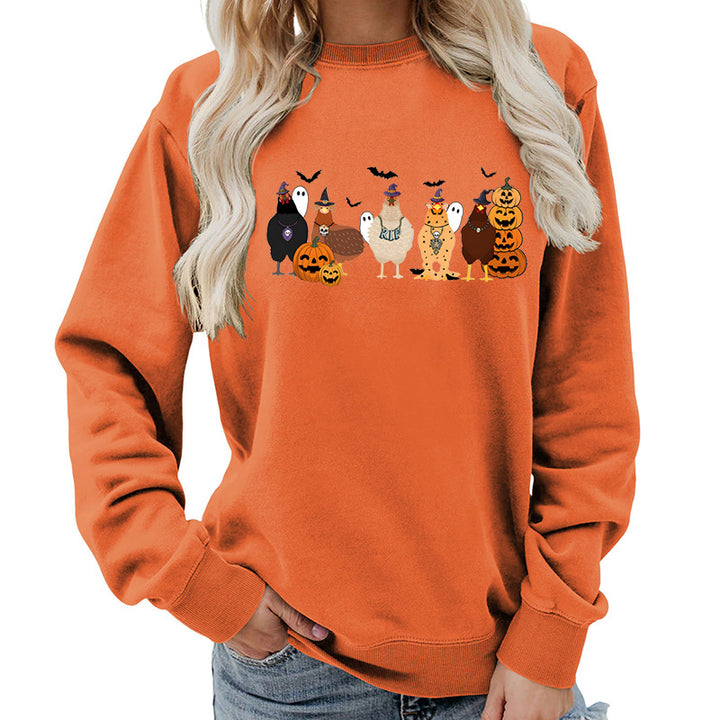 Sweat-shirt pour femmes avec motif Halloween joyeux Chic & Stil