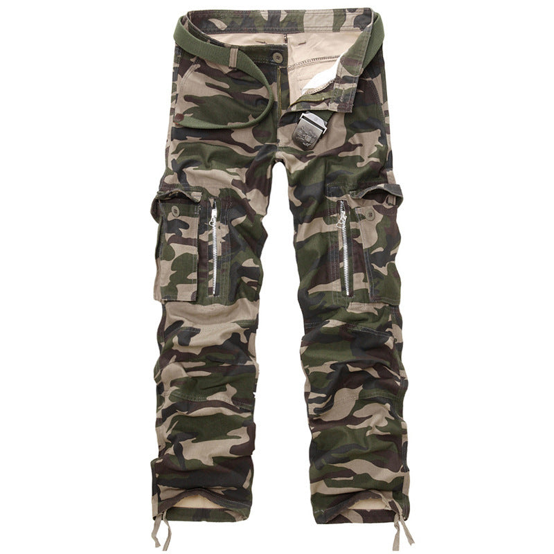 Men's cargo pants with practical zip pockets and elastic waist Lune London
