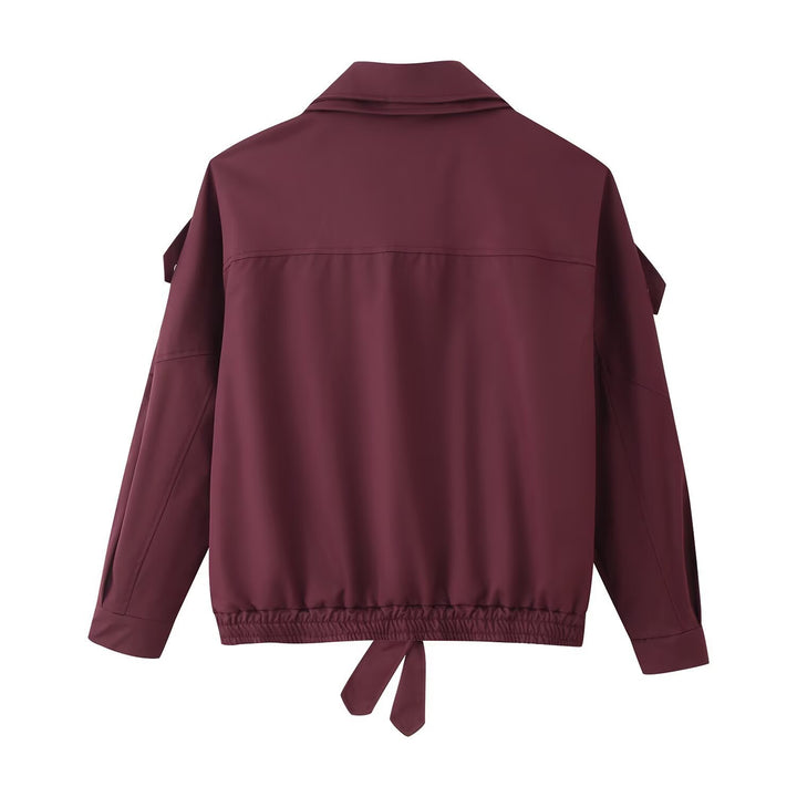 Casual windbreaker for women with belt and zipper Lune London