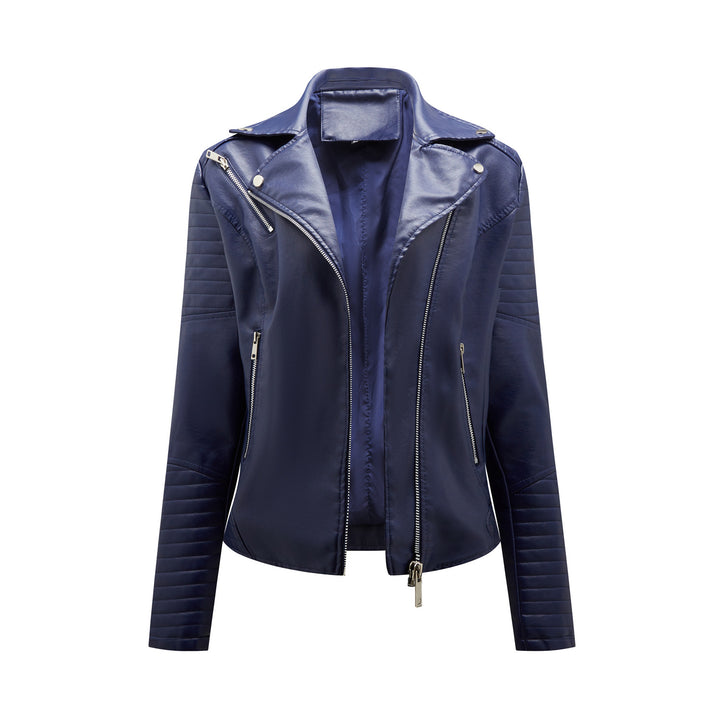 Women's biker jacket with trendy quilted details and an asymmetrical zipper Lune London
