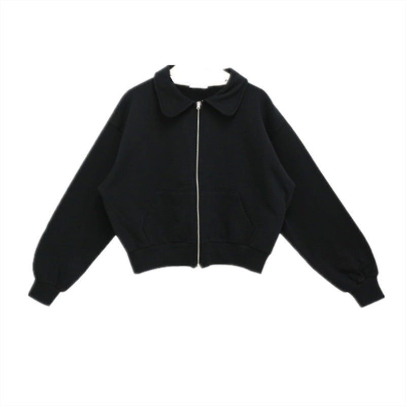 Sweat-shirt zippé décontracté pour femmes avec manches larges Chic & Stil