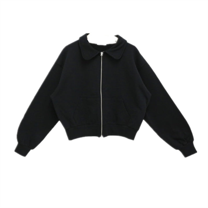 Sweat-shirt zippé décontracté pour femmes avec manches larges Chic & Stil