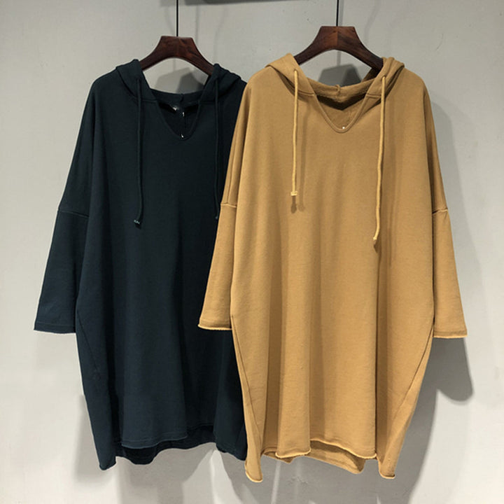Women's hoodie dress with generous cut and hood Lune London
