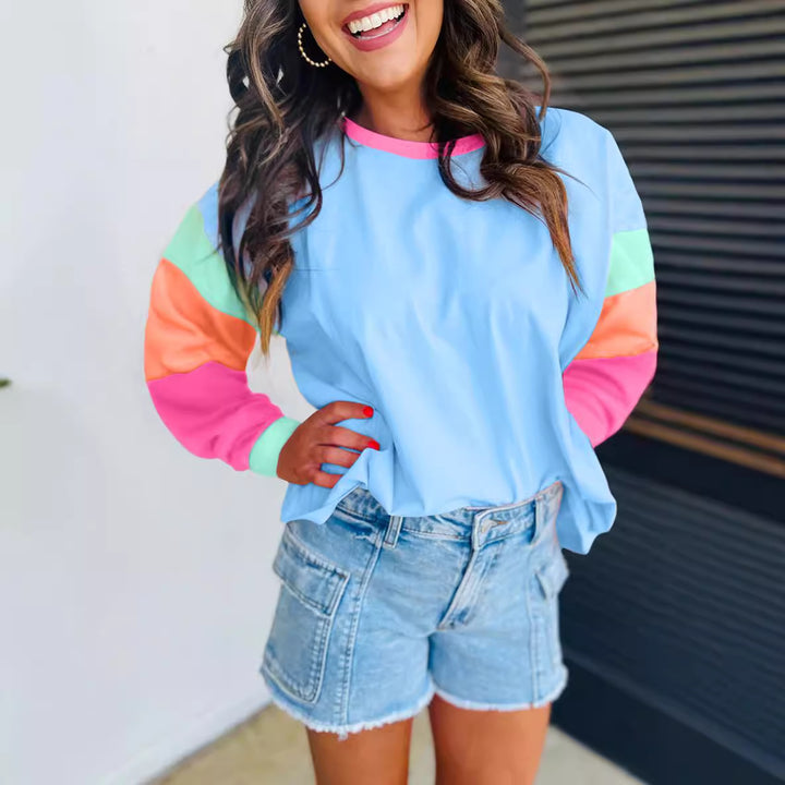 Ladies casual sweatshirt with contrasting sleeves Lune London