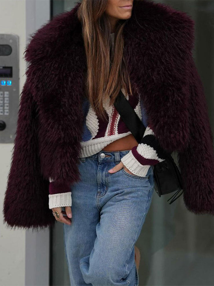 Trendy oversized faux fur coat for women Lune London