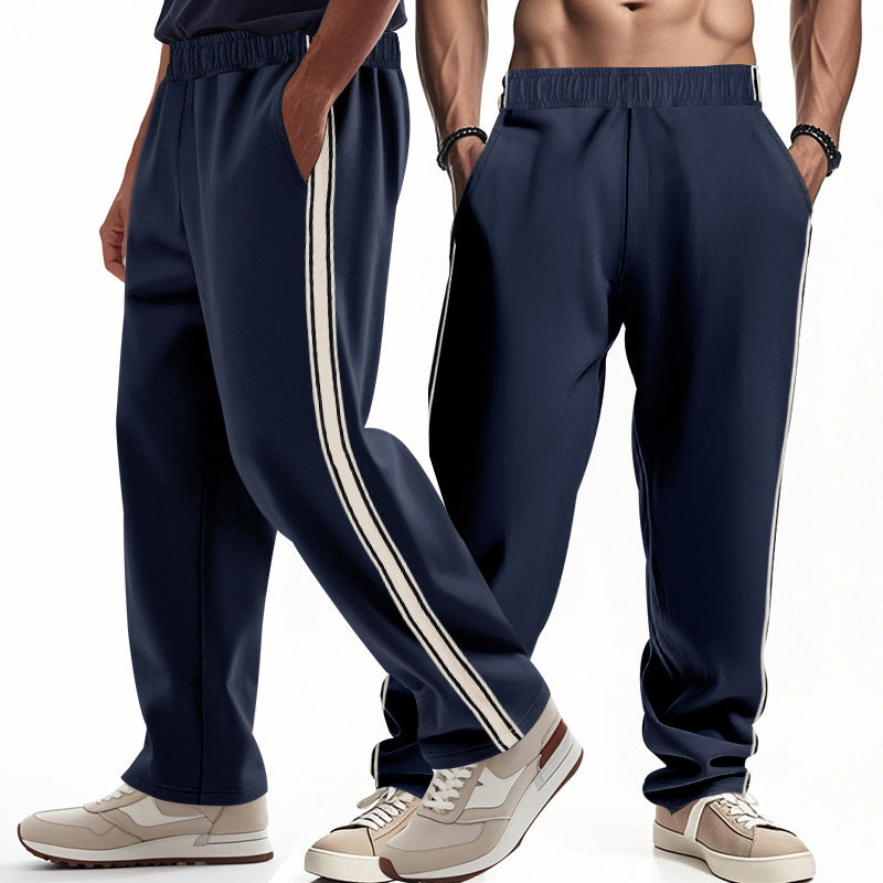 Men's sporty leisure pants with contrasting stripes on the sides Lune London