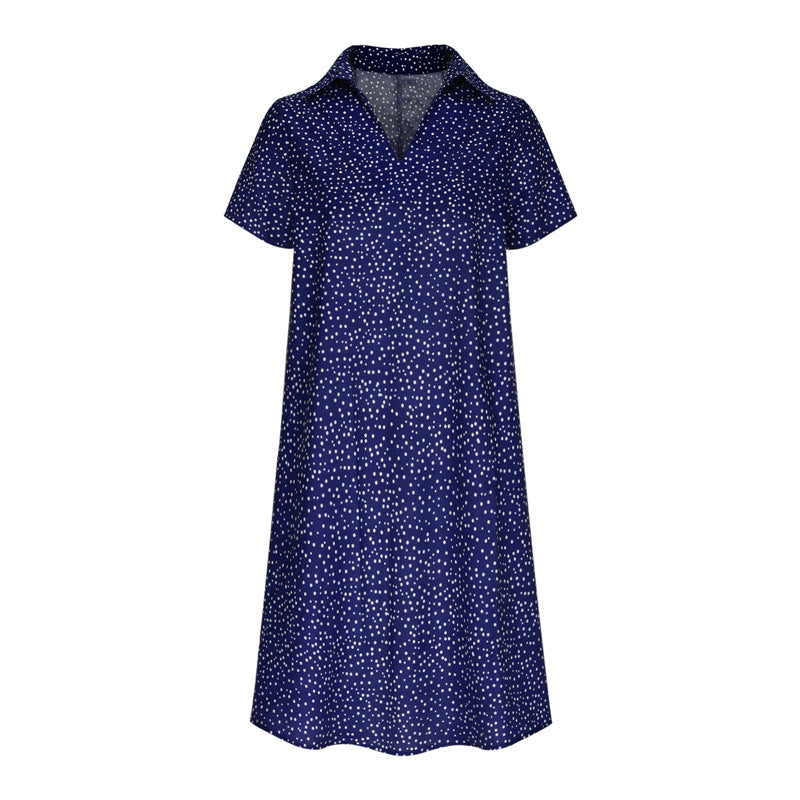 Shirt dress for ladies with polo collar and lightweight breathable fabric Lune London