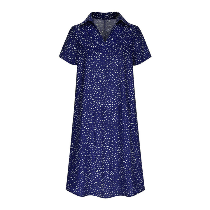 Shirt dress for ladies with polo collar and lightweight breathable fabric Lune London