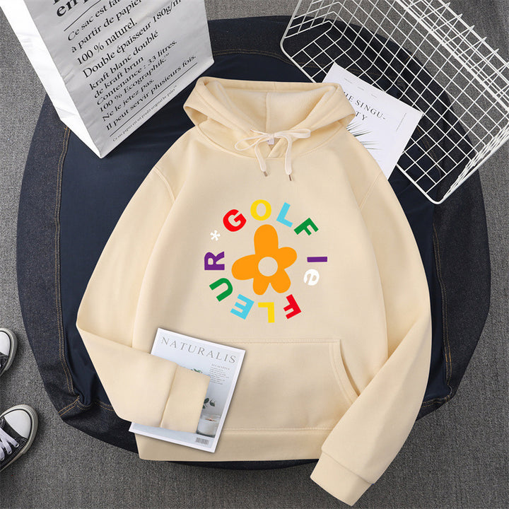Women's hoodie with creative floral graphic design and comfortable fit Lune London