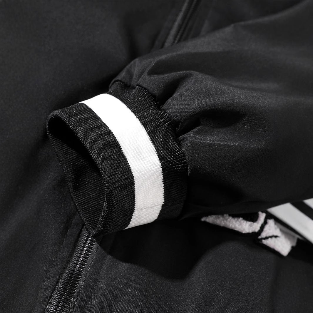 Trendy hoodie jacket for men with stylish appliqués Lune London