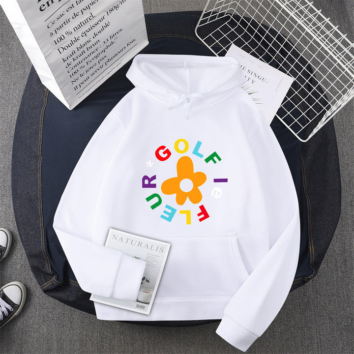 Women's hoodie with creative floral graphic design and comfortable fit Lune London