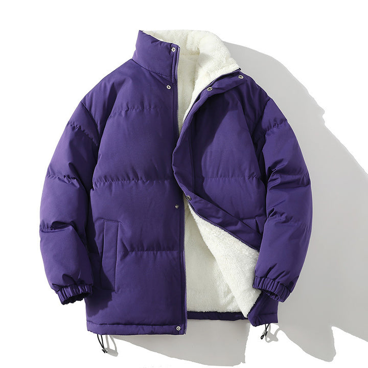 Ladies warming down coat with high collar and side pockets Lune London
