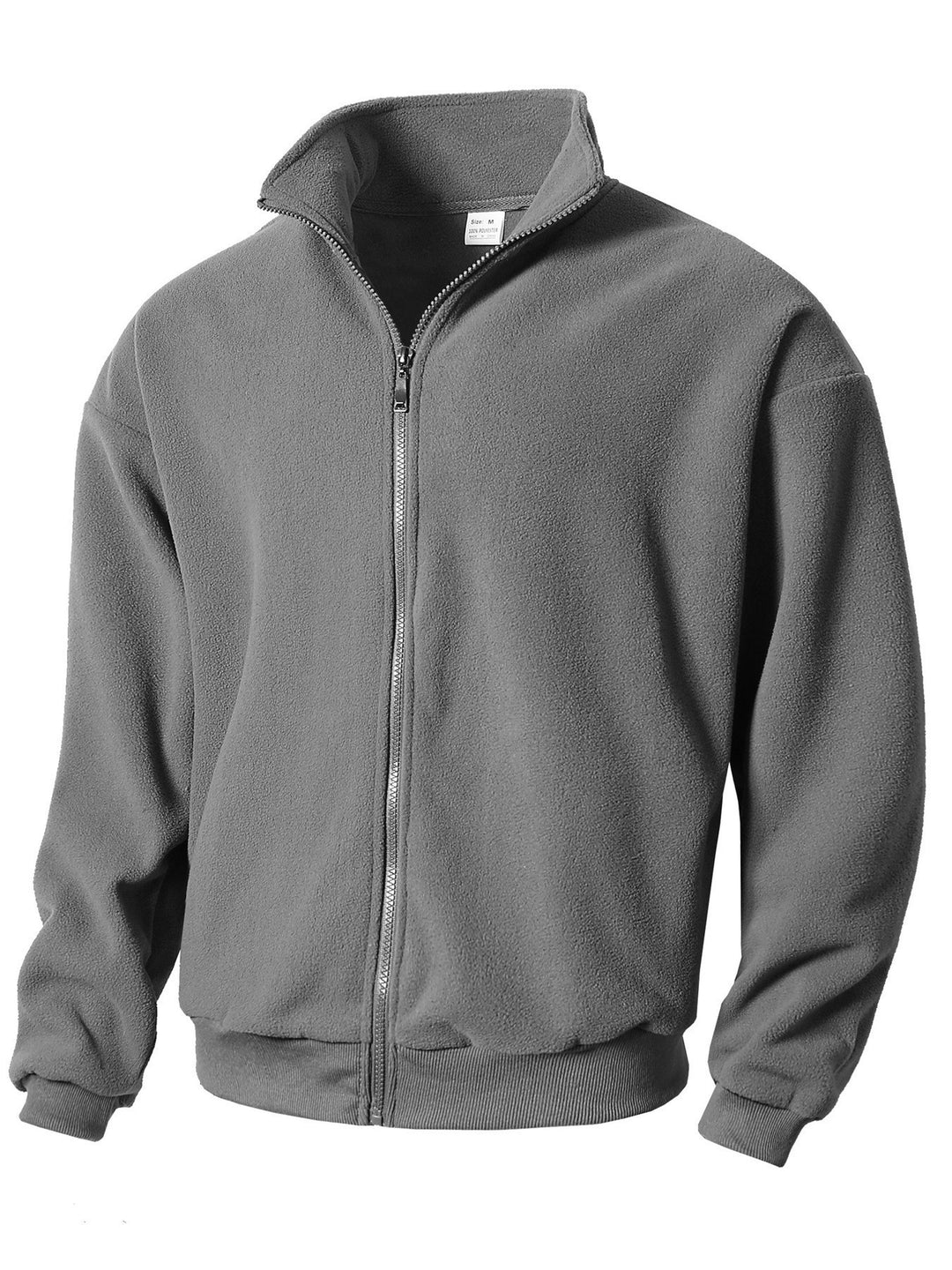 Fleece jacket for men with high collar and zipper Lune London