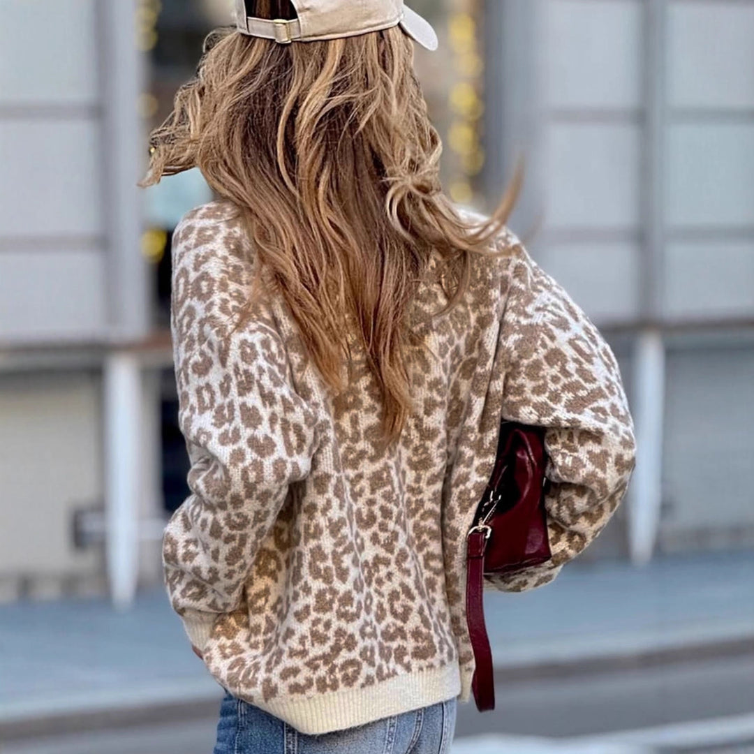 Women’s Casual Animal Prints Sweater Chic & Stil