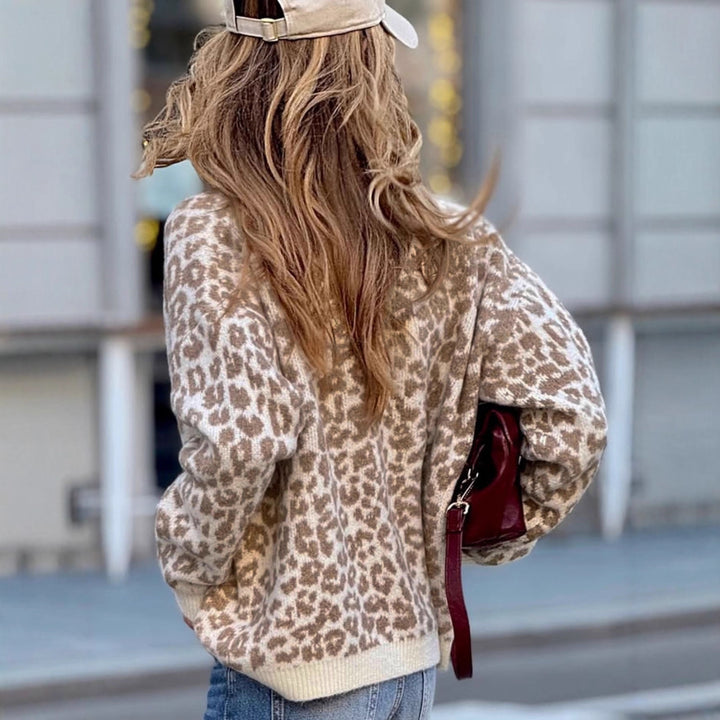 Women’s Casual Animal Prints Sweater Chic & Stil
