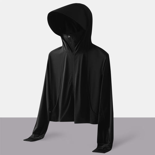 Ladies Breathable Sports Jacket with Hood and Zipper Lune London