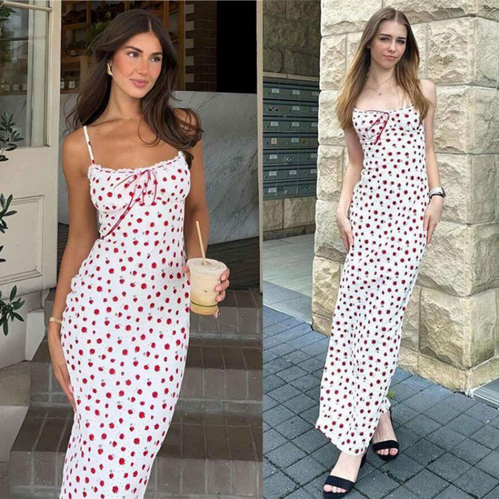Lune London floral print slip dress